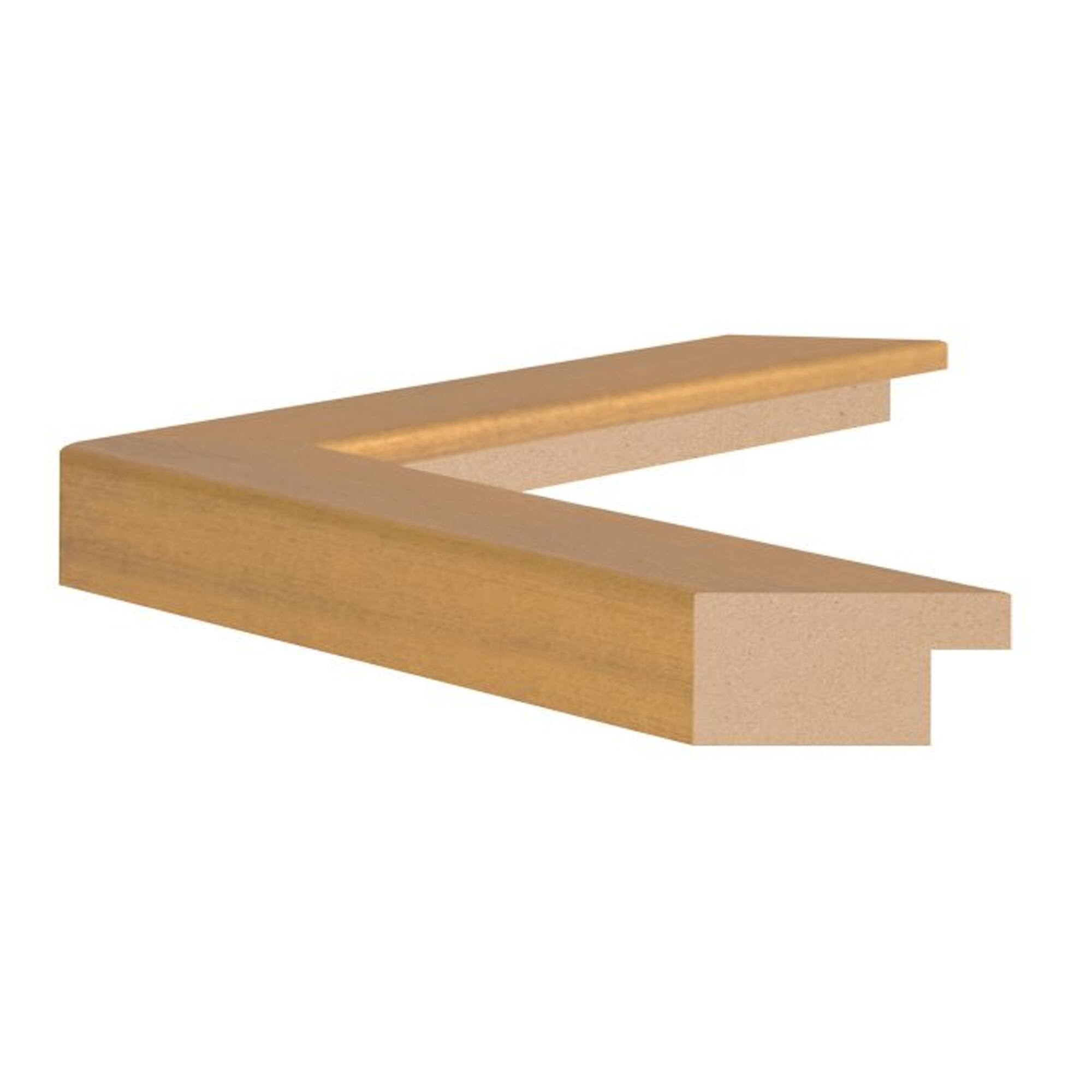 Craig Frames Bauhaus 125 Distressed Gold Picture Frame with Mat